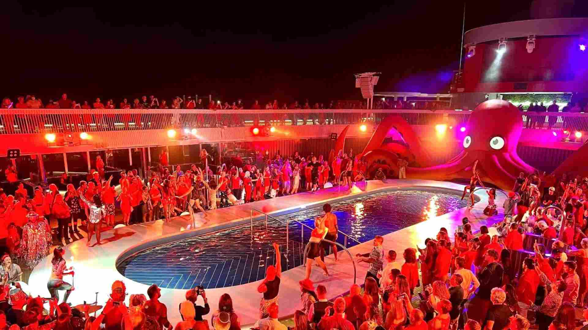 VIRGIN VOYAGES RED POOL PARTY